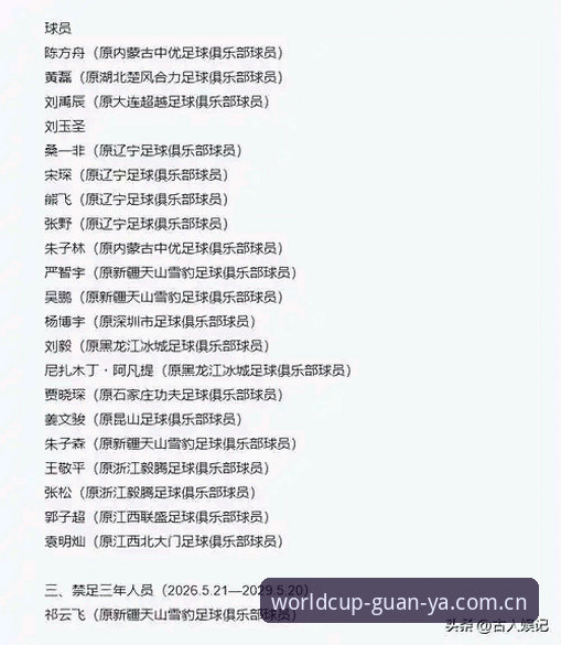 足协第三批禁足名单深度使用教程：通过世界杯买球App掌握中国足球反腐全貌